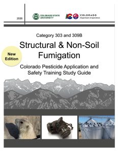 Cover of the Category 303 and 309B Structural and Non-Soil Fumigation Study Guide