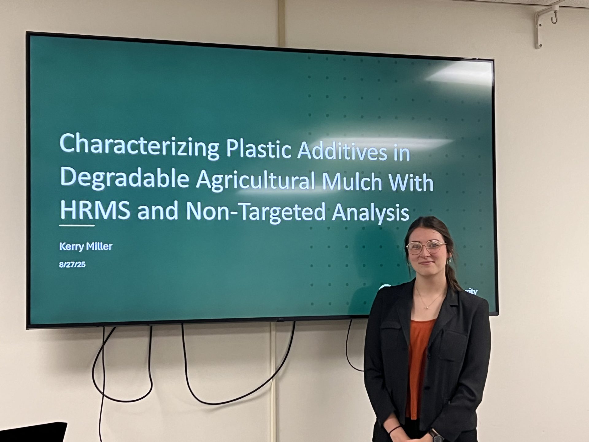 Kerry at her presentation