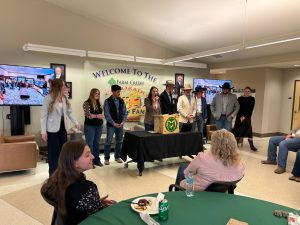 Students presenting their research