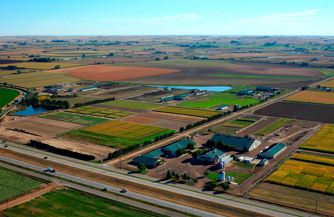 aerial farm landscape