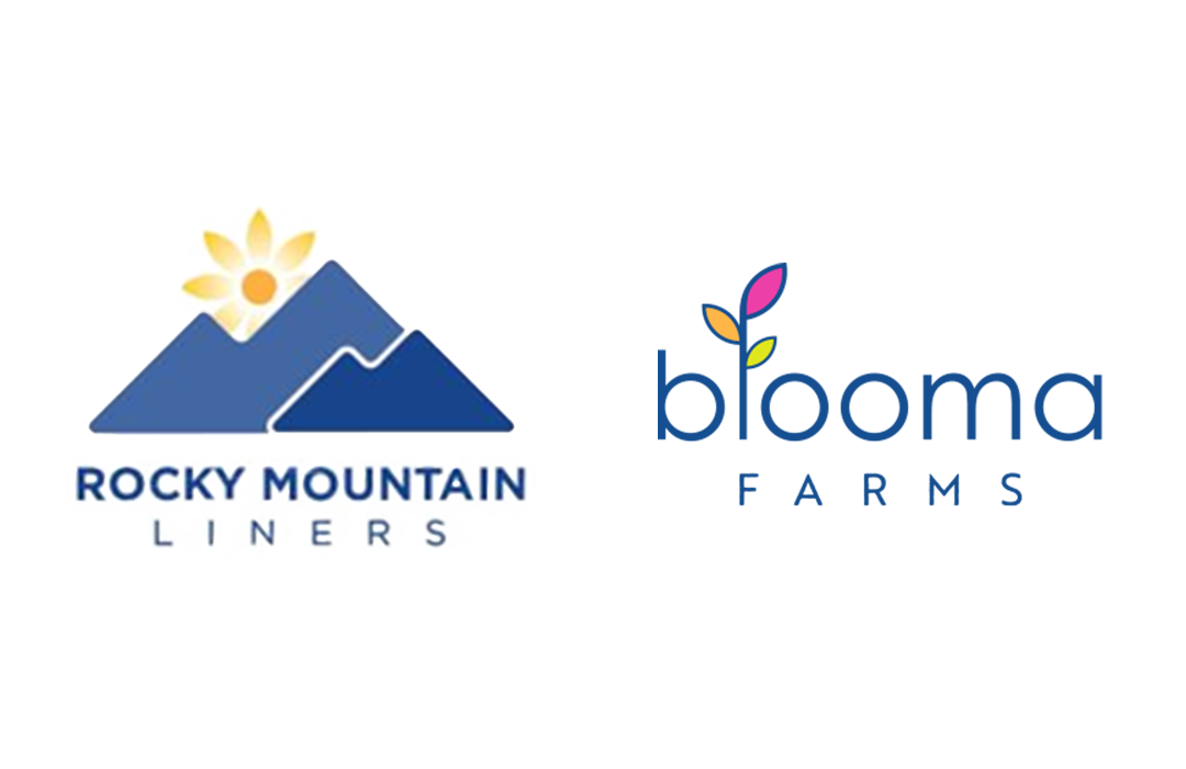 Rocky Mountain Liners and Blooma Farms combined logos