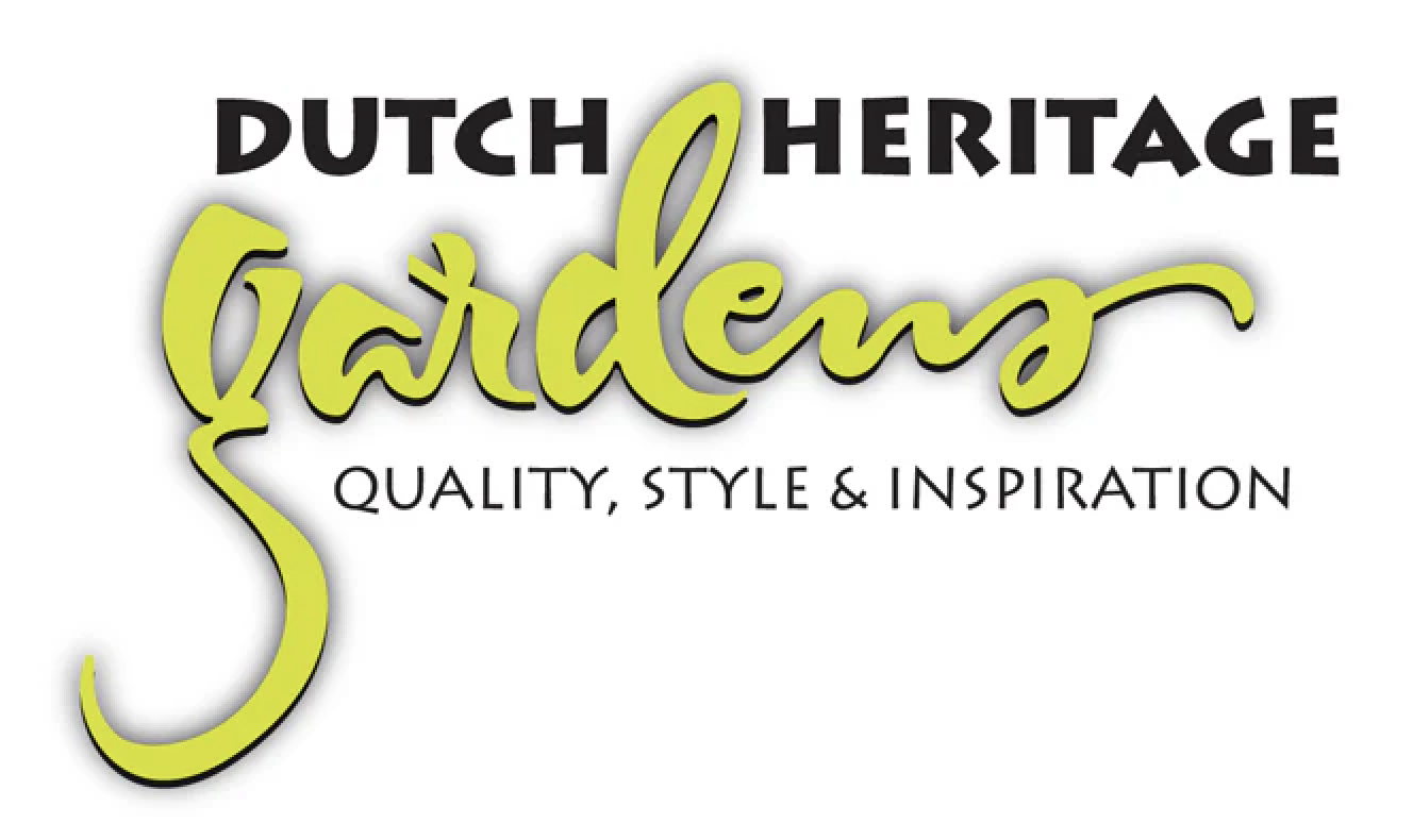 Dutch Heritage Gardens logo with tagline that reads "Quality, Style & Inspiration"